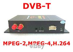 HD DVB-T MPEG4 Dual Antenna 4 Way Video Car Mobile Digital TV Receiver Box Tuner