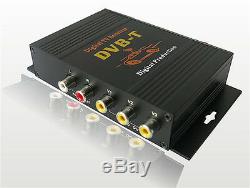 HD DVB-T MPEG4 Dual Antenna 4 Way Video Car Mobile Digital TV Receiver Box Tuner