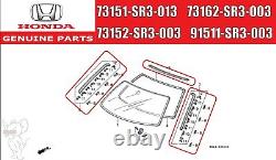 HONDA Civic 92-95 Genuine MOLDING FR WINDSHIELD SIDE RH&LH UPPER 8 clips Set OEM