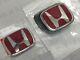Honda Integra Dc5 Type-r Acura Rsx Genuine Front & Rear Red H Emblem Badge Oem