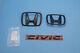 Honda 16-21 Civic 4dr Sedan Gloss Black Logo Emblem Set 08f20tba100