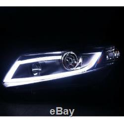 Honda Civic 12-15 FA FG Sedan Coupe LED DRL Projector Smoked Housing Headlights