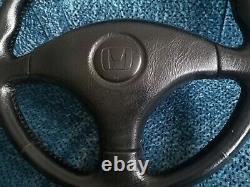 Honda Civic 96-00 Genuine BLACK Steering Wheel LEATHER 3 Spoke OEM JDM EDM