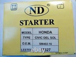Honda Civic Del Sol. 1994-1995. Starter. MANUAL& AT. VTEC. B16A3. SM402-16N. L4.1.6L