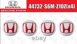 Honda Genuine Integra Civic Aluminum Wheel Center Cap 44732-S6M-Z10ZA Set of 4