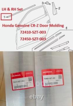 Honda Genuine OEM 72410-SZT-003 72450-SZT-003 Door Molding Set CR-Z LH RH