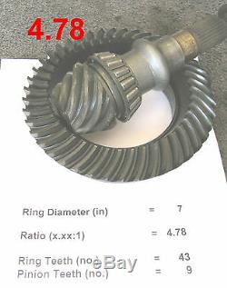 Honda S2000 Mazda RX-7 LSD 4.78 Differential Racing 7 Ring and Pinion Gear