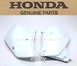 New Genuine Honda Side Panels 2000-2007 XR650 R OEM Left Right Ross White #a98