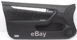 OEM Honda Accord Coupe Left Driver Side Interior Door Panel Leather Black