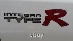 OEM Honda Acura Integra TYPE R Side & Rear Decals Stickers Black Outline Genuine