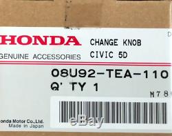 OEM Honda Civic Type R 6 Speed RED LEATHER Wrapped Shift Knob 08U92-TEA-110