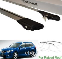 Roof Rack Cross Bars Cargo Carrier Silver Set For Honda Accord Tourer 2008-2015