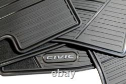 Set of all-weather OEM Honda CIVIC 2016 to 2021 Floor Mats Genuine